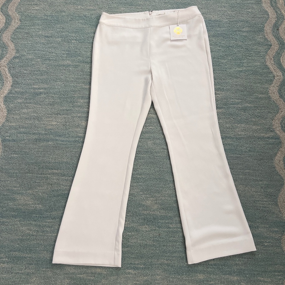 Marie Oliver Ivory Crepe Pants